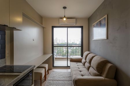 Sala de apartamento para alugar com 1 quarto, 27m² em Moema, São Paulo