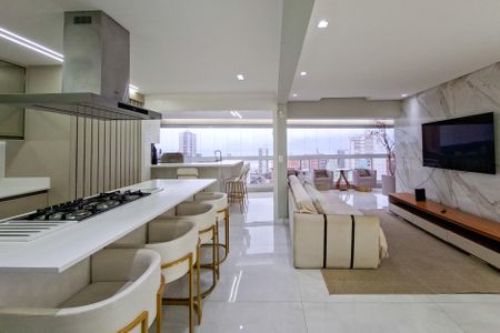 Sala de apartamento para alugar com 3 quartos, 151m² em Guilhermina, Praia Grande