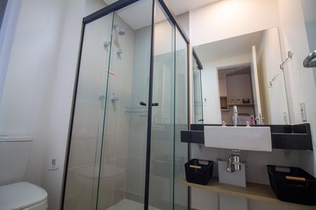 Banheiro Social de kitnet/studio à venda com 1 quarto, 22m² em Santo Amaro, São Paulo