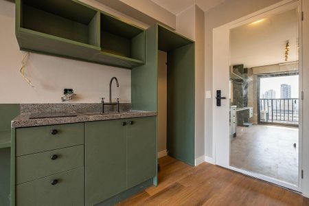 Cozinha de kitnet/studio à venda com 1 quarto, 25m² em Pinheiros, São Paulo