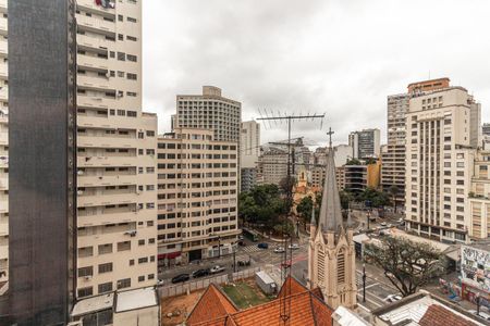 Vista da Sala de apartamento à venda com 1 quarto, 28m² em República, São Paulo