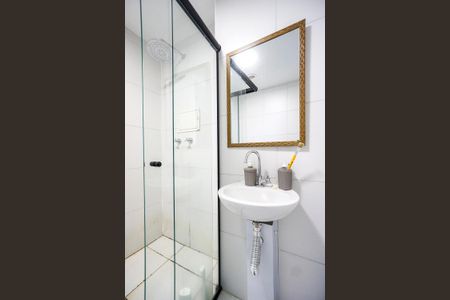 Banheiro de kitnet/studio à venda com 1 quarto, 23m² em Vila Esperança, São Paulo