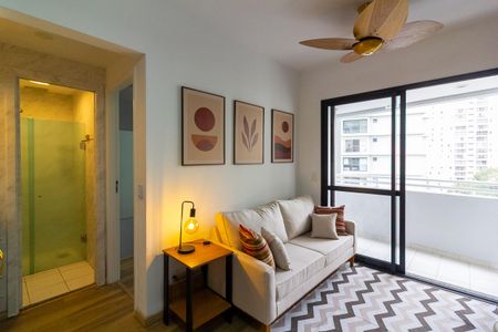Sala de apartamento para alugar com 1 quarto, 38m² em Cidade Monções, São Paulo