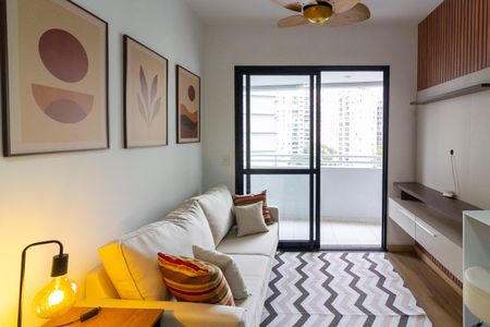 Sala de apartamento para alugar com 1 quarto, 38m² em Cidade Monções, São Paulo