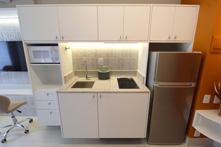 Cozinha de casa de condomínio à venda com 1 quarto, 27m² em Vila Olímpia, São Paulo