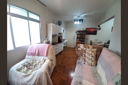 Sala de apartamento para alugar com 1 quarto, 67m² em José Menino, Santos