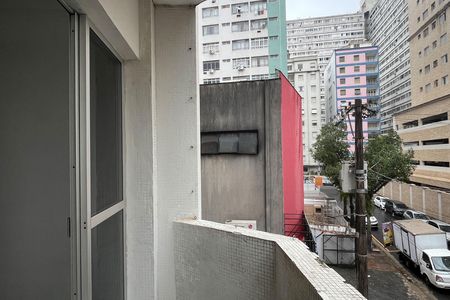 Varanda da Sala de apartamento para alugar com 1 quarto, 53m² em José Menino, Santos