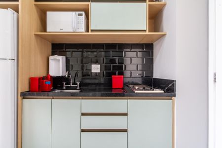 Cozinha de kitnet/studio à venda com 1 quarto, 20m² em Jardim das Acacias, São Paulo