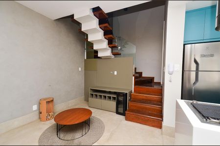 Sala de apartamento para alugar com 1 quarto, 54m² em Lourdes, Belo Horizonte