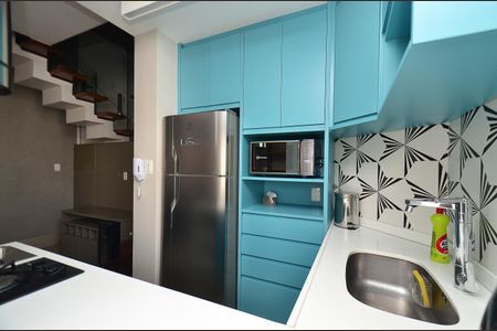 Cozinha de apartamento para alugar com 1 quarto, 54m² em Lourdes, Belo Horizonte