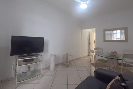 Sala de apartamento para alugar com 1 quarto, 57m² em Boqueirão, Santos