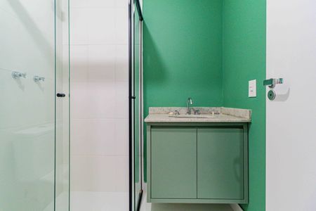 Studio para alugar com 25m², 1 quarto e sem vaga Studio para alugar com 25m², 1 quarto e sem vagaBanheiro Social