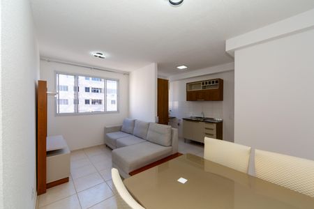 Sala de apartamento para alugar com 2 quartos, 47m² em Jk, Contagem