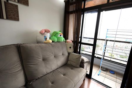 Sala  de apartamento à venda com 2 quartos, 70m² em Vila Valparaíso, Santo André