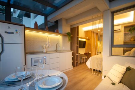 Varanda do Studio de apartamento para alugar com 1 quarto, 31m² em Santo Amaro, São Paulo