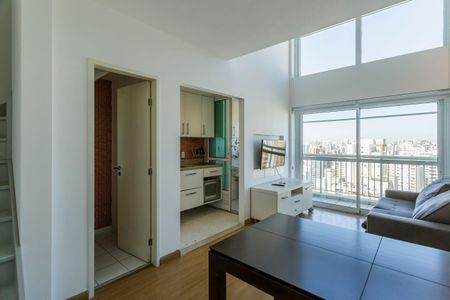 Sala de apartamento à venda com 1 quarto, 50m² em Moema, São Paulo