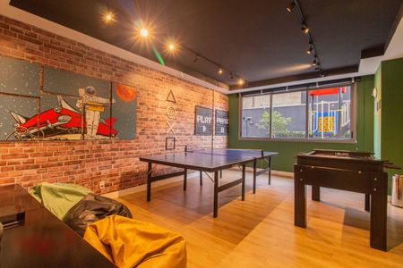 Apartamento para alugar com 27m², 1 quarto e sem vaga Apartamento para alugar com 27m², 1 quarto e sem vagaÁrea comum - Salão de Jogos