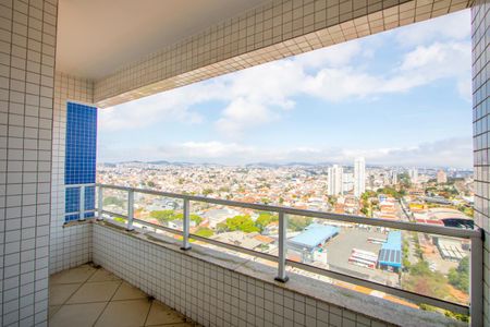 Varanda da sala de apartamento à venda com 3 quartos, 86m² em Vila Alzira, Santo André