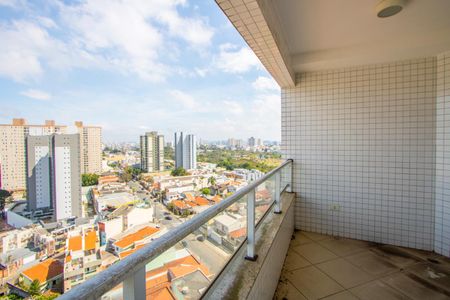 Varanda da sala de apartamento à venda com 3 quartos, 86m² em Vila Alzira, Santo André