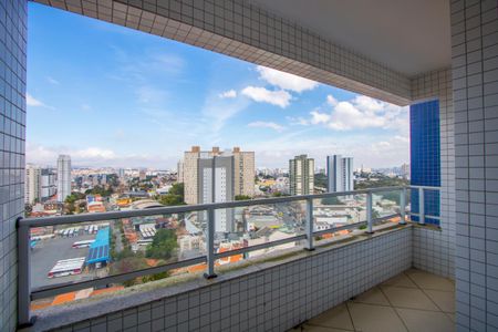 Varanda da sala de apartamento à venda com 3 quartos, 86m² em Vila Alzira, Santo André