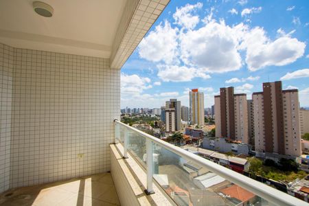Varanda da sala de apartamento à venda com 3 quartos, 86m² em Vila Alzira, Santo André