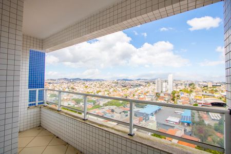 Varanda da sala de apartamento à venda com 3 quartos, 86m² em Vila Alzira, Santo André