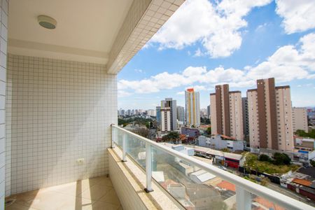 Varanda da sala de apartamento à venda com 3 quartos, 86m² em Vila Alzira, Santo André