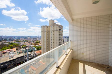 Varanda da sala de apartamento à venda com 3 quartos, 86m² em Vila Alzira, Santo André