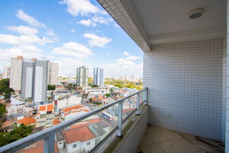 Varanda da sala de apartamento à venda com 3 quartos, 86m² em Vila Alzira, Santo André