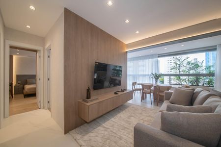 Sala de apartamento para alugar com 2 quartos, 81m² em Brooklin, São Paulo