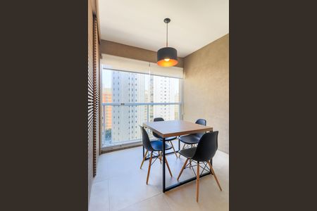 Varanda da Sala de apartamento para alugar com 1 quarto, 35m² em Santo Amaro, São Paulo