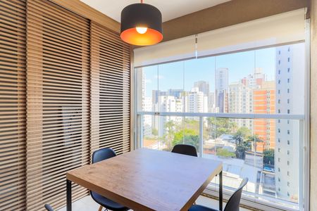 Varanda da Sala de apartamento para alugar com 1 quarto, 35m² em Santo Amaro, São Paulo