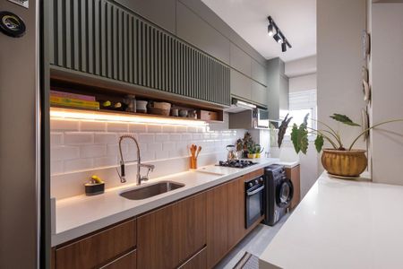 Apartamento para alugar com 55m², 2 quartos e 1 vagaCozinha e Área de Serviço