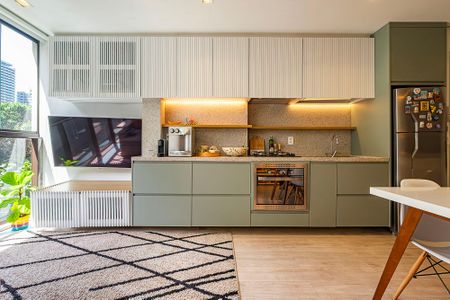 Sala/Cozinha de kitnet/studio à venda com 1 quarto, 42m² em Pinheiros, São Paulo