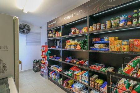 Área comum - Mercado de apartamento para alugar com 1 quarto, 28m² em Jardim Caravelas, São Paulo