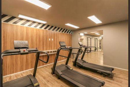 Área comum - Academia de apartamento para alugar com 1 quarto, 28m² em Jardim Caravelas, São Paulo
