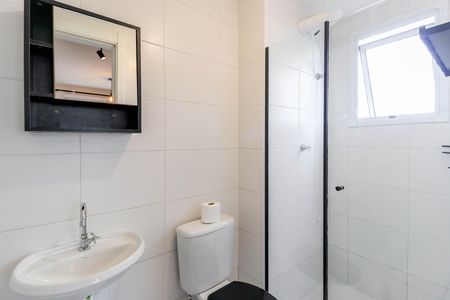 Apartamento para alugar com 28m², 1 quarto e sem vaga Apartamento para alugar com 28m², 1 quarto e sem vagaBanheiro da Suíte