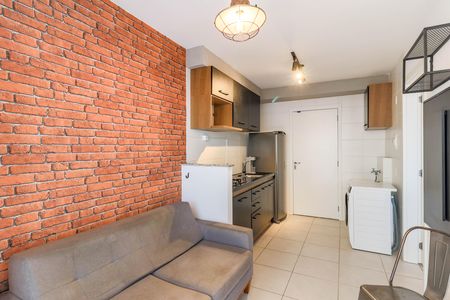 Sala de apartamento para alugar com 1 quarto, 28m² em Jardim Caravelas, São Paulo
