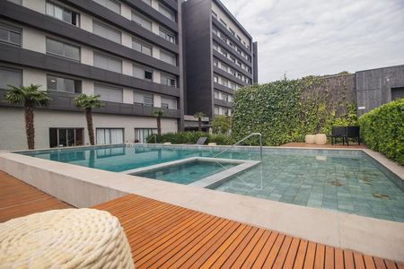 Área comum - Piscina de kitnet/studio para alugar com 1 quarto, 36m² em Teresópolis, Porto Alegre