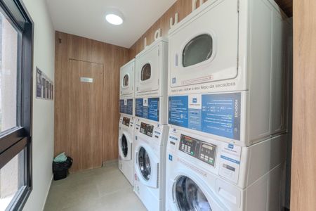 Studio para alugar com 24m², 1 quarto e sem vaga Studio para alugar com 24m², 1 quarto e sem vagaLavanderia