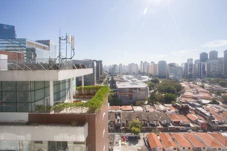 Varanda vista de kitnet/studio para alugar com 1 quarto, 38m² em Chácara Santo Antônio (zona Sul), São Paulo