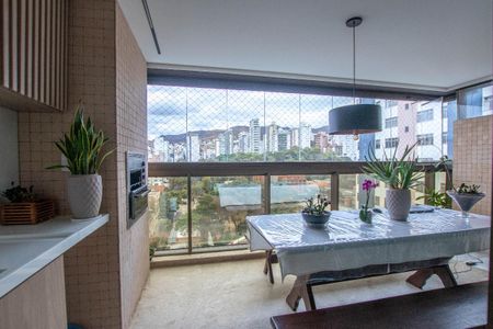 Varanda Gourmet de apartamento à venda com 4 quartos, 179m² em Sion, Belo Horizonte