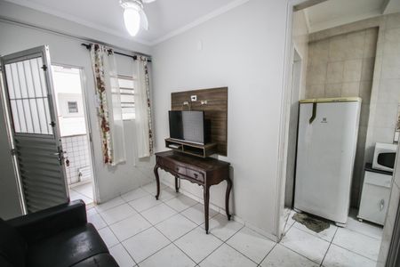 Sala de apartamento para alugar com 1 quarto, 44m² em Aviação, Praia Grande
