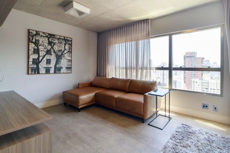 Sala de apartamento para alugar com 1 quarto, 74m² em Santo Amaro, São Paulo