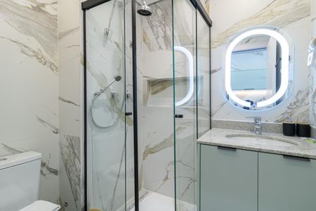 Banheiro de kitnet/studio para alugar com 1 quarto, 29m² em Planalto Paulista, São Paulo