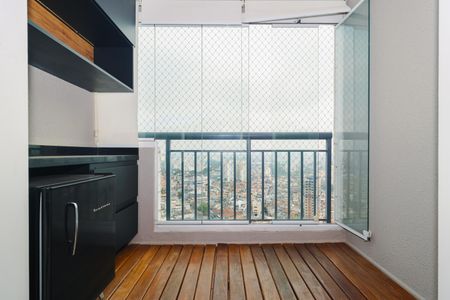 Varanda da Sala de apartamento para alugar com 1 quarto, 50m² em Vila Andrade, São Paulo