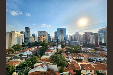 Vista Sala de apartamento para alugar com 2 quartos, 107m² em Vila Nova Conceição, São Paulo