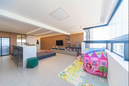 Varanda da Sala de apartamento à venda com 3 quartos, 125m² em Vila Santa Teresa, Santo André