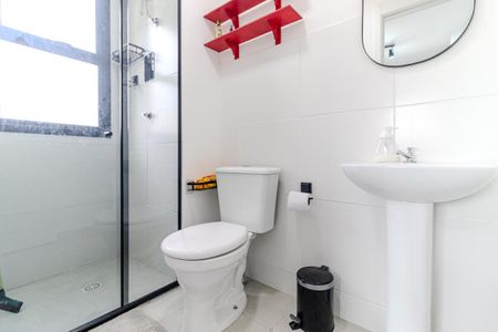Apartamento para alugar com 29m², 1 quarto e sem vaga Apartamento para alugar com 29m², 1 quarto e sem vagaBanheiro da Suíte