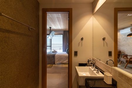 Studio para alugar com 30m², 1 quarto e sem vaga Studio para alugar com 30m², 1 quarto e sem vagaBanheiro Social